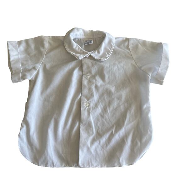 Imp Original Vintage White Short Sleeve Button Down Shirt - Size 2 - Picture 1 of 3